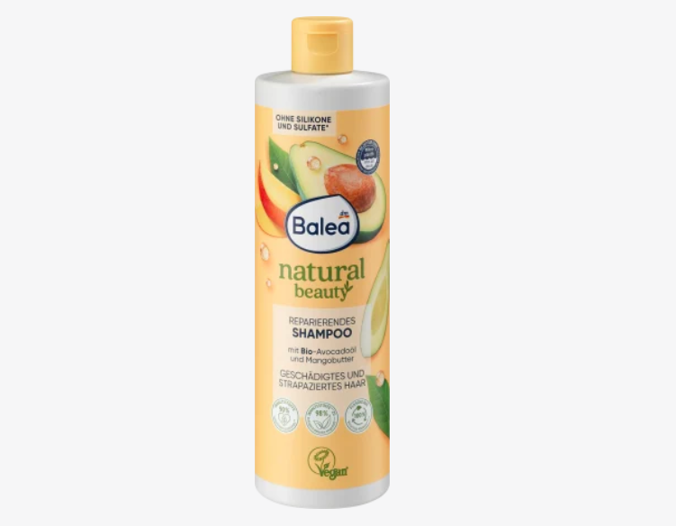 Balea Shampoo Natural Beauty Bio-Avocadoöl und Mangobutter 400ml