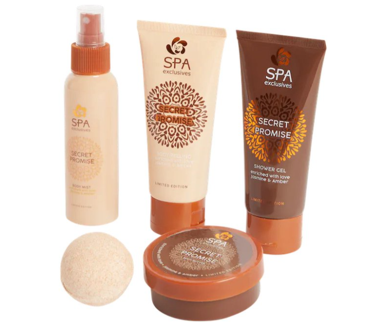 Spa Exclusives giftset 5pc Secret Promise- Geur van Jasmine en Amber