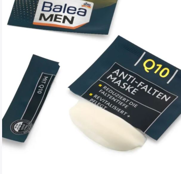 Balea MEN Anti Falten Gesichtsmaske Q10 (2x8 ml), 16 ml