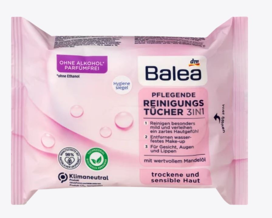 Balea Reinigungstücher Pflegend 3in1, 25 St