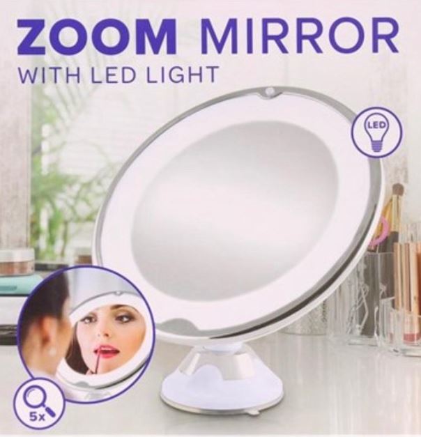 Make-up mirror led+zoom