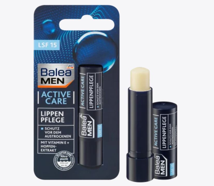 Balea MEN العناية بالشفاه active care, 4,8 g