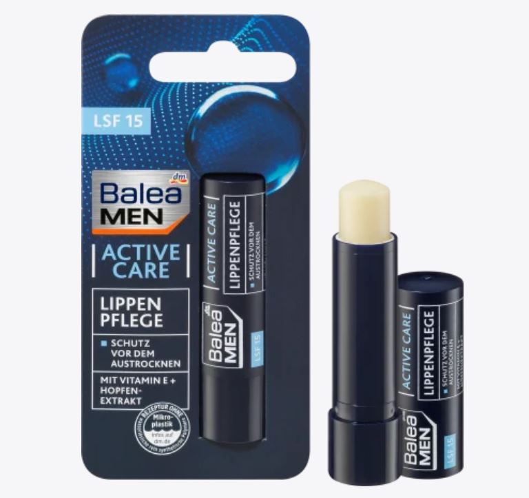 Balea MEN العناية بالشفاه active care, 4,8 g