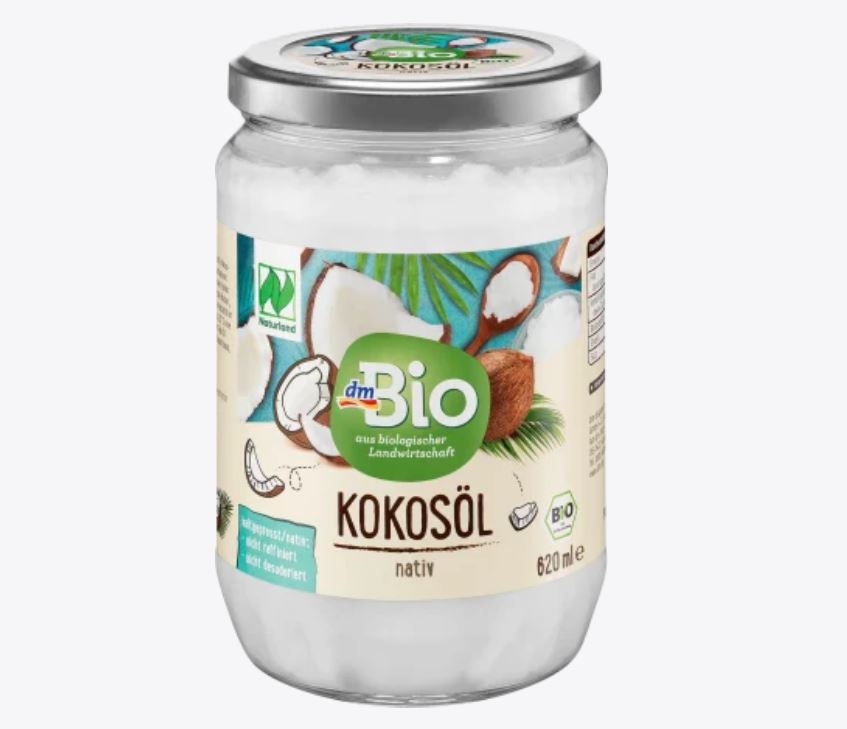 DM Bio Kokosöl nativ Naturland, XL 620ml زيت جوز الهند العضوي