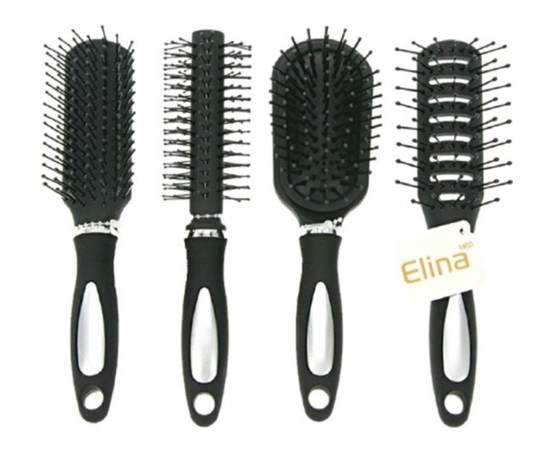 Elina Hair brush with rubber grip 17cm