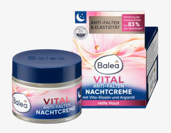 Balea AntiFalten Nachtcreme Vital 50ml كريم ليلي مضاد للتجاعيد