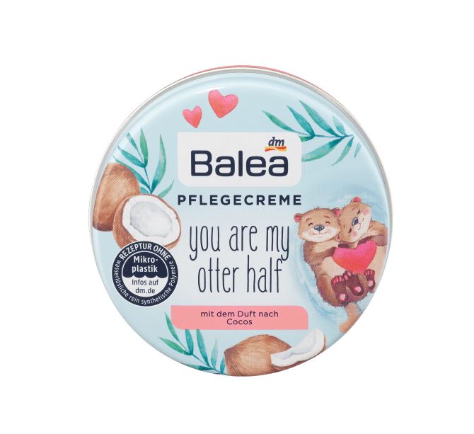 Balea Pflegecreme كريم العناية Coconut "you are my otter half", 30 ml