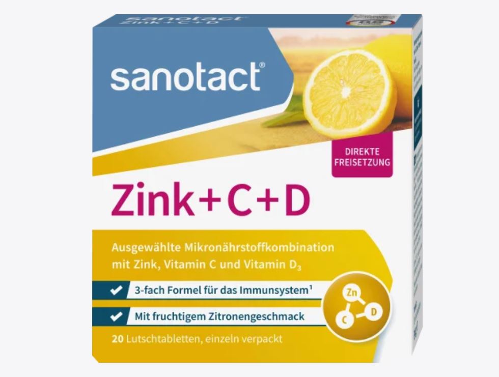 Sanotact Zink + C + D 20pc معينات