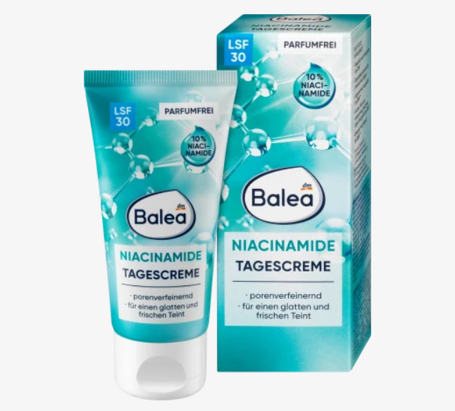 Balea كريم الوجه Niacinamide LSF30, 50 ml