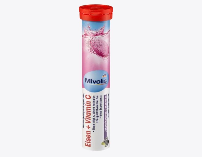 Mivolis 20pc 82gr أقراص فوارة من الحديد + فيتامين سي