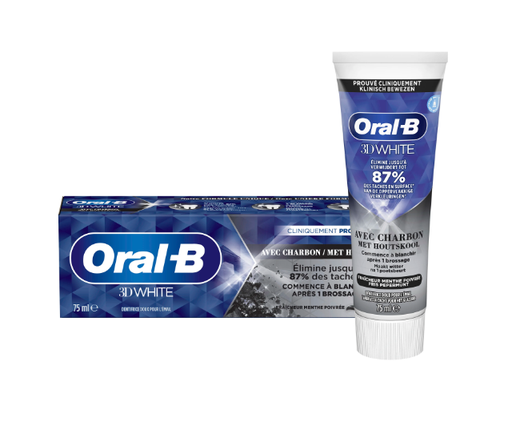 Oral-B 3D White Charbon Dentifrice 75ml