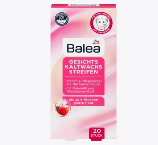 Balea 20pc شرائح الشمع البارد للوجه